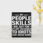 Funny Sarcastic Saying Humor Introvert Workplace A Kaart (Gele Bloem)