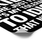 Funny Sarcastic Saying Humor Introvert Workplace A Poster (Hoek)