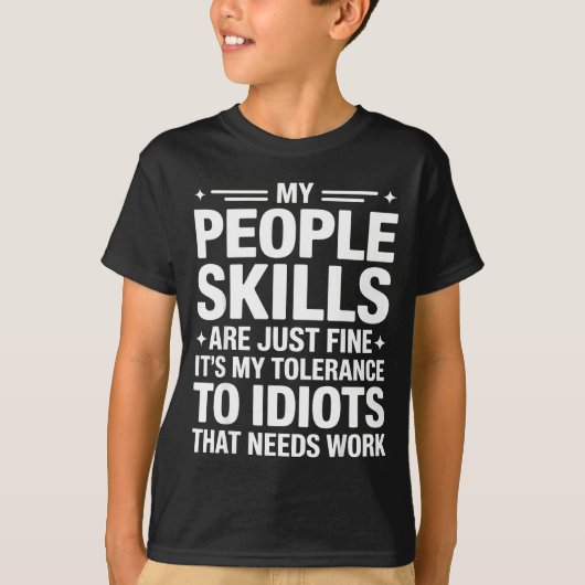 Funny Sarcastic Saying Humor Introvert Workplace A T-shirt (Voorkant)