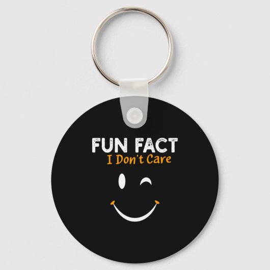 Funny Sarcastic Saying Quote Smile Fun Fact I Don' Sleutelhanger (Voorkant)