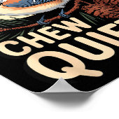 Funny Sarcastic Saying Vintage Please Chew Quieter Poster (Hoek)