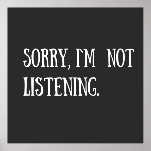 funny sarcastic sayings poster (Voorkant)