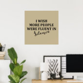 funny sarcastic sayings poster (Thuiskantoor)