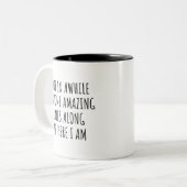 Funny Sarcastic Someone Amazing Person Tweekleurige Koffiemok (Voorkant links)