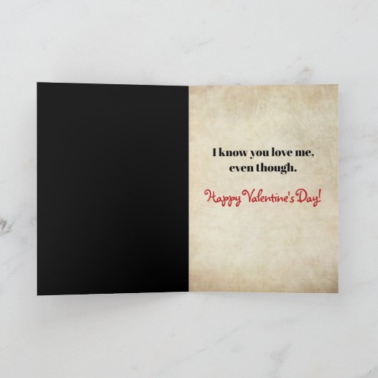 Funny Sarcastic Spouse's Valentijnsdag Kaart (Binnen)