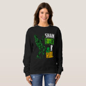 Funny Sarcastic St Patricks Day Lucky Irish Shamro Trui (Voorkant volledig)