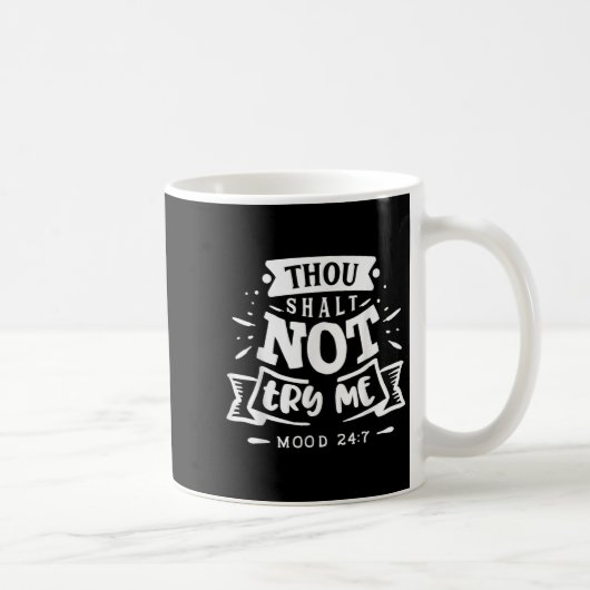 Funny Sarcastic Thou Shall Not Try Me Women Gift  Koffiemok (Rechts)
