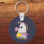 Funny Sarcastic Unicorn too Majestic voor je BS Sleutelhanger (Voorkant)