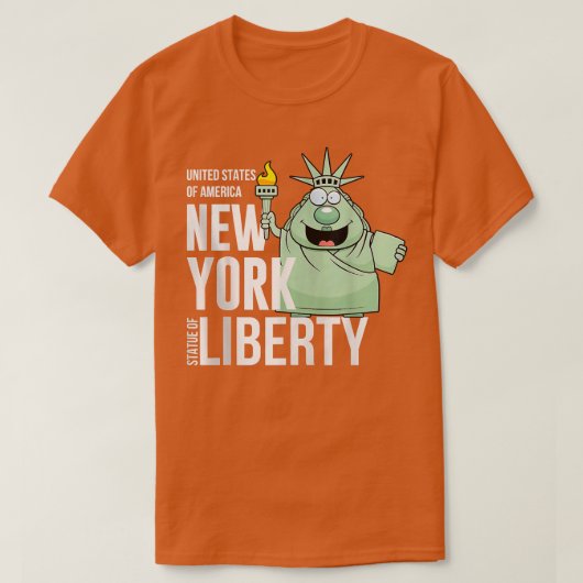 Funny Sarcastic USA New York beeld van de vrije au T-shirt (Design voorkant)