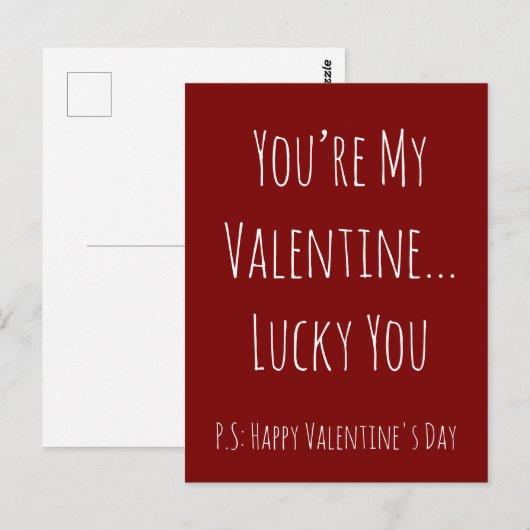 Funny Sarcastic Valentine’s – Custom Text Briefkaart (Voorkant / Achterkant)
