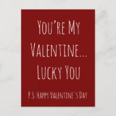 Funny Sarcastic Valentine’s – Custom Text Briefkaart (Voorkant)