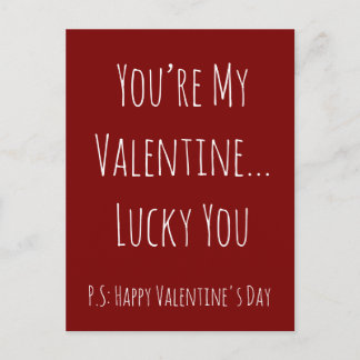 Funny Sarcastic Valentine’s – Custom Text Briefkaart