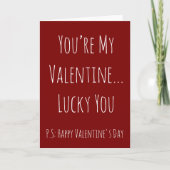 Funny Sarcastic Valentine’s Day Card – Custom Text Kaart (Voorkant)