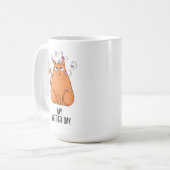 Funny Sarcastic Weer een dag kat Koffiemok (Voorkant links)