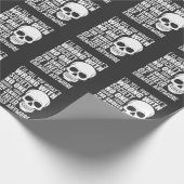 Funny Sarcastic Wrong Society Skull Enemy Blood Cadeaupapier (Hoek)