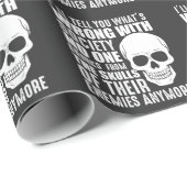 Funny Sarcastic Wrong Society Skull Enemy Blood Cadeaupapier (Rol Hoek)