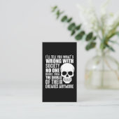 Funny Sarcastic Wrong Society Skull Enemy Blood Visitekaartje (Staand voorkant)