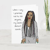 Funny, Sarcastisch, bel me, zuster Humor Kaart (Voorkant)