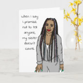 Funny, Sarcastisch, bel me, zuster Humor Kaart (Gele Bloem)