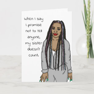 Funny, Sarcastisch, bel me, zuster Humor Kaart