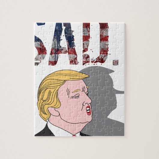 Funny sarcastisch zielig President Donald Trump Legpuzzel (Verticaal)
