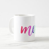 Funny sarcastische regenboogmeh-typografie koffiemok (Voorkant links)