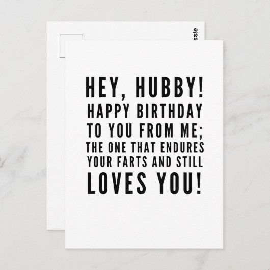 Funny sarcastische verjaardagswensen voor man briefkaart (Voorkant / Achterkant)