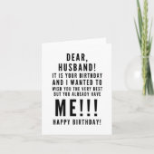 Funny sarcastische verjaardagswensen voor man kaart (Voorkant)