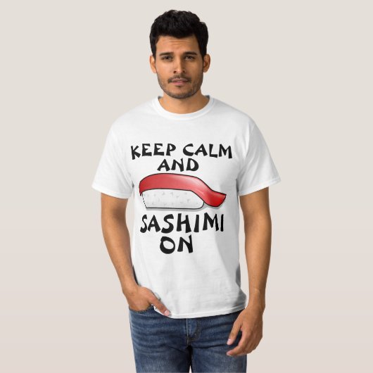 Funny SASHIMI (Sushi) t-shirts (Voorkant volledig)
