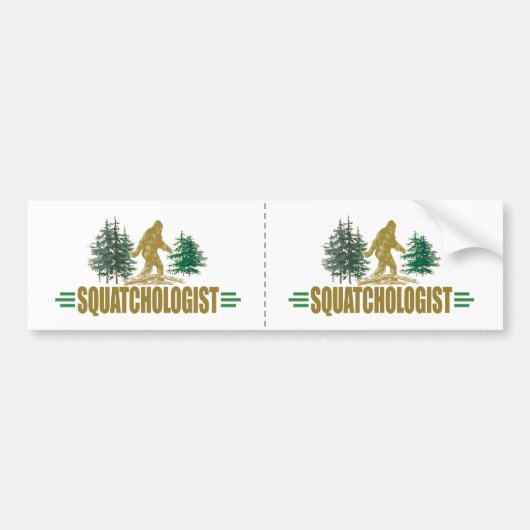 Funny Sasquatch | Big Foot | Geloof me! Bumpersticker (Voorkant)