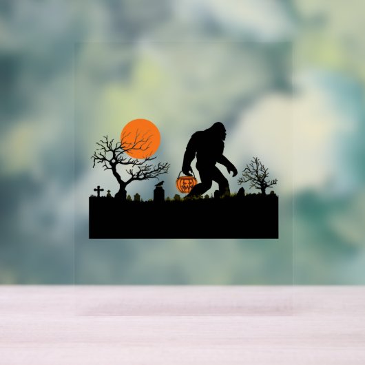 Funny Sasquatch Bigfoot Halloween Costume T shirt Acryl Bord (Neutraal)