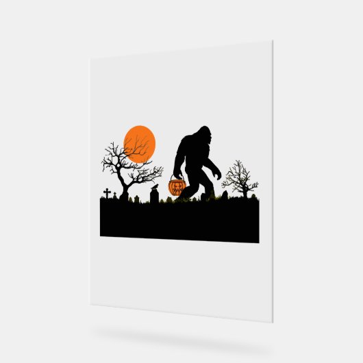 Funny Sasquatch Bigfoot Halloween Costume T shirt Acryl Bord (Hoek)