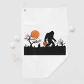 Funny Sasquatch Bigfoot Halloween Costume T shirt Golfhanddoek (Insitu)