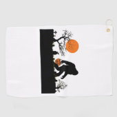 Funny Sasquatch Bigfoot Halloween Costume T shirt Golfhanddoek (Horizontaal)