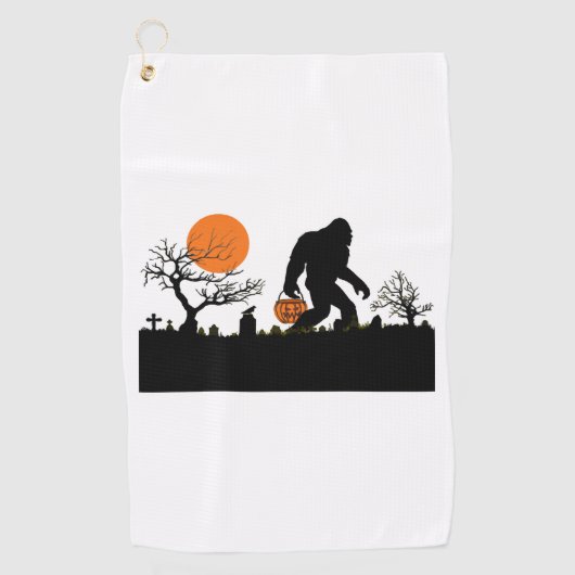 Funny Sasquatch Bigfoot Halloween Costume T shirt Golfhanddoek (Voorkant)