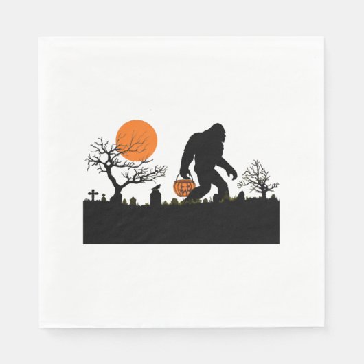 Funny Sasquatch Bigfoot Halloween Costume T shirt Servet (Voorkant)