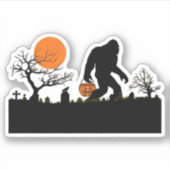 Funny Sasquatch Bigfoot Halloween Costume T shirt Sticker (Voorkant)