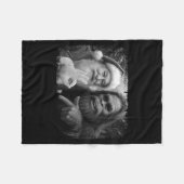 Funny Sasquatch Bigfoot Santa Six Seven 6 7 Meme C Fleece Deken (Voorkant (Horizontaal))