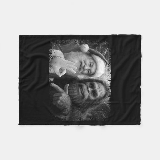 Funny Sasquatch Bigfoot Santa Six Seven 6 7 Meme C Fleece Deken (Voorkant (Horizontaal))
