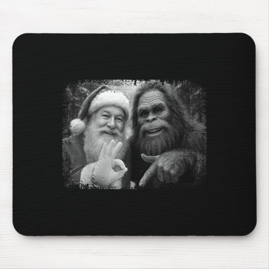 Funny Sasquatch Bigfoot Santa Six Seven 6 7 Meme C Muismat (Voorkant)