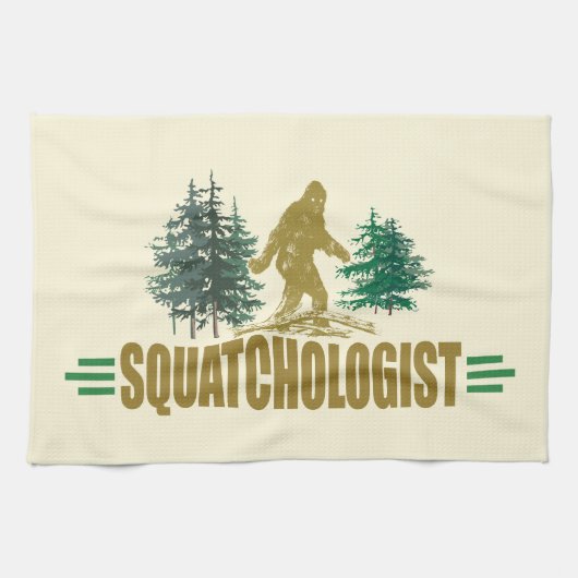 Funny Sasquatch, Bigfoot Theedoek (Horizontaal)