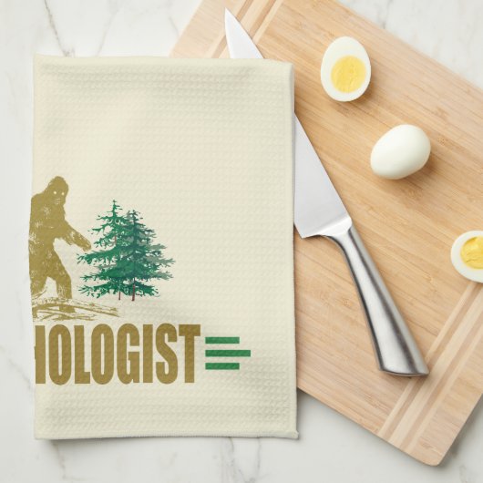 Funny Sasquatch, Bigfoot Theedoek (Quarter Fold)