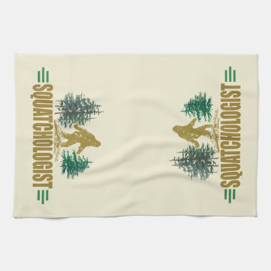 Funny Sasquatch, Bigfoot Theedoek (Horizontaal)