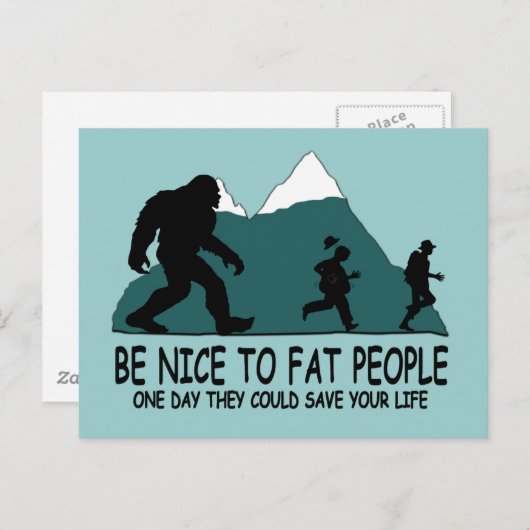 Funny Sasquatch Briefkaart (Voorkant / Achterkant)