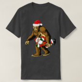 Funny Sasquatch Carrier Santa Claus Bigfoot Santa T-shirt (Design voorkant)