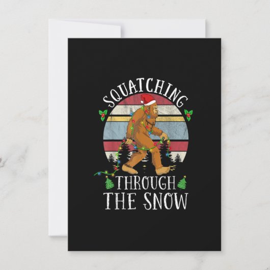 Funny Sasquatch Christmas Squatching Bigfoot Xmas Kaart (Voorkant)