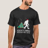 Funny Sasquatch-kerstcadeau met knuppel T-shirt (Voorkant)