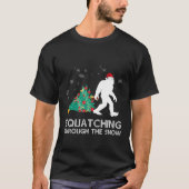Funny Sasquatch Kerstmis T-shirt (Voorkant)