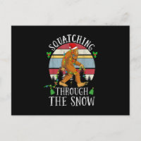 Funny Sasquatch-kerstvierkant met Bigfoot Xmas