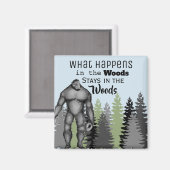 Funny Sasquatch Magneet (Voorkant / Achterkant)